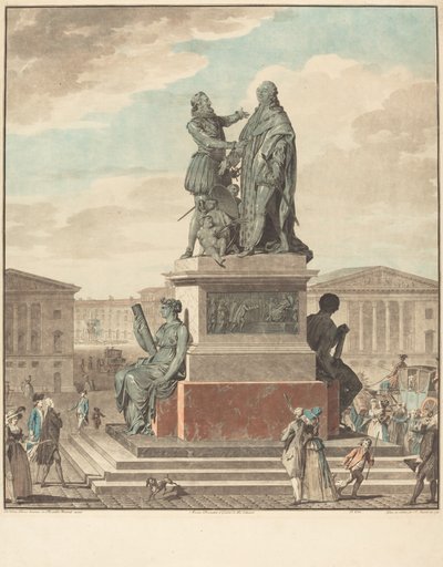 A király emlékművének terve, 1790. alkotó: Jean Francois Janinet