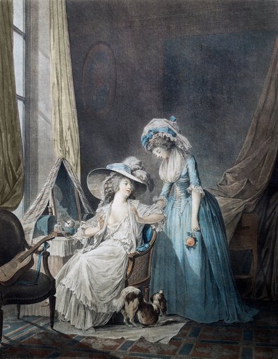 A nehéz vallomás – Janinet metszet alkotó: Jean Francois Janinet