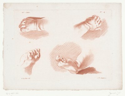 Két gyerek keze és lába Az emberi test részeit tartalmazó kompozíciók (sorozat címe) Xe Cahier de Principles du dessin d