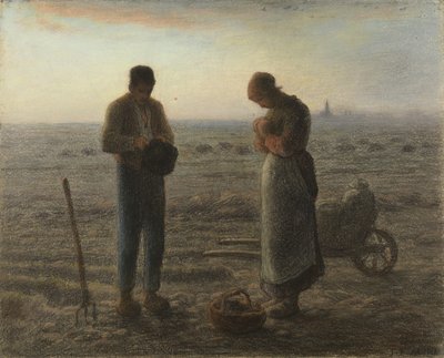 Angelus (pasztell papíron) alkotó: Jean-Francois Millet