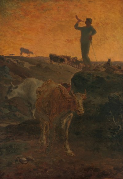 A tehenek hazahívása, kb. 1872. alkotó: Jean Francois Millet