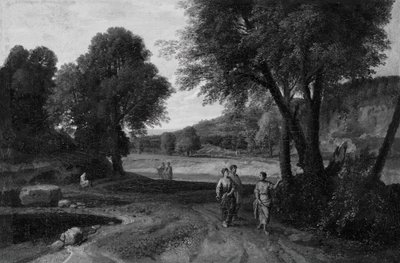 Klasszikus táj két nővel és egy férfival egy ösvényen, 166070. alkotó: Jean Francois Millet