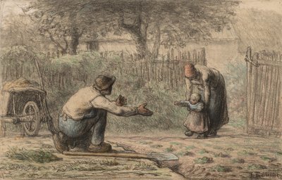 Első lépések, c. 1858-1866. alkotó: Jean Francois Millet
