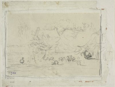 Liba a tanya udvarán alkotó: Jean Francois Millet