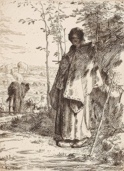 La Grande Bergère (A pásztorlány). 1862 alkotó: Jean Francois Millet