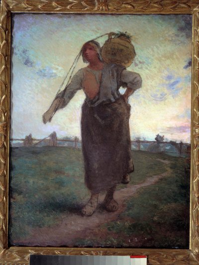 Dairy Normande Greville-be. Jean Francois Millet (1814-1875) festménye alkotó: Jean Francois Millet
