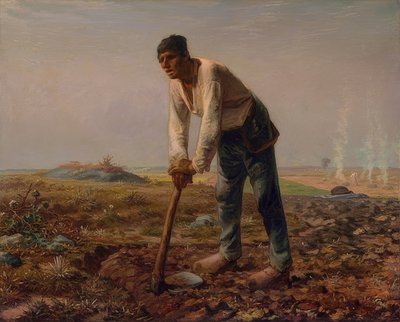 Ember kapával. 1860-1862 alkotó: Jean Francois Millet