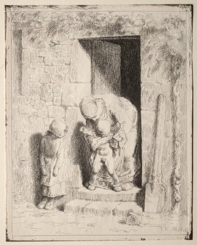 Anyai óvintézkedések. alkotó: Jean Francois Millet