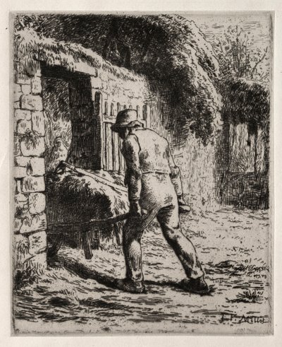 A trágyadombból hazatérő paraszt, 1855-1856. alkotó: Jean Francois Millet