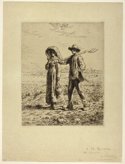 Munkába menő parasztok alkotó: Jean Francois Millet
