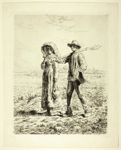 Munkába menő parasztok alkotó: Jean Francois Millet