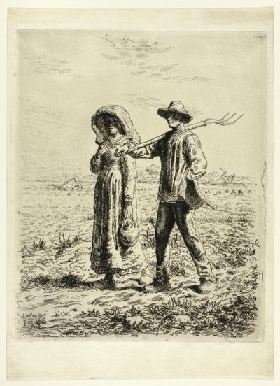 Munkába menő parasztok alkotó: Jean Francois Millet