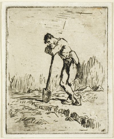 Az ásójára támaszkodó ember alkotó: Jean Francois Millet