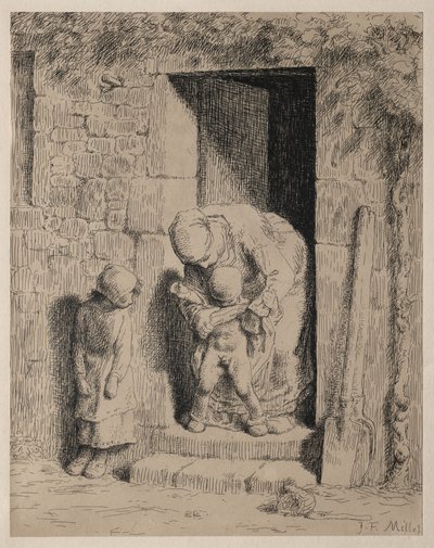 Az anyai óvintézkedés alkotó: Jean Francois Millet