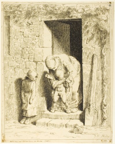 Az anyai óvintézkedés alkotó: Jean Francois Millet