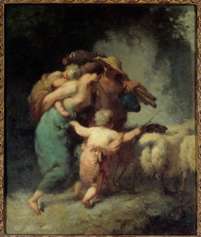 A csorda visszatérése. Jean Francois Millet festménye (1814-1875) alkotó: Jean Francois Millet