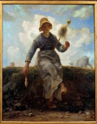 A fonó, auvergne-i kecskepásztor. Jean Francois Millet (1814-1875) festménye alkotó: Jean Francois Millet
