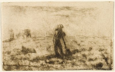 Nő lóg ki ruhákat alkotó: Jean Francois Millet