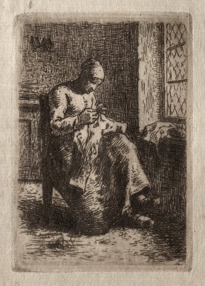 Nő varrás alkotó: Jean Francois Millet
