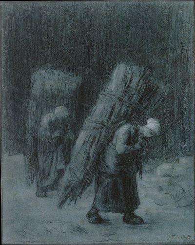 Gallyakat hordozó nők, kb. 1858. alkotó: Jean Francois Millet