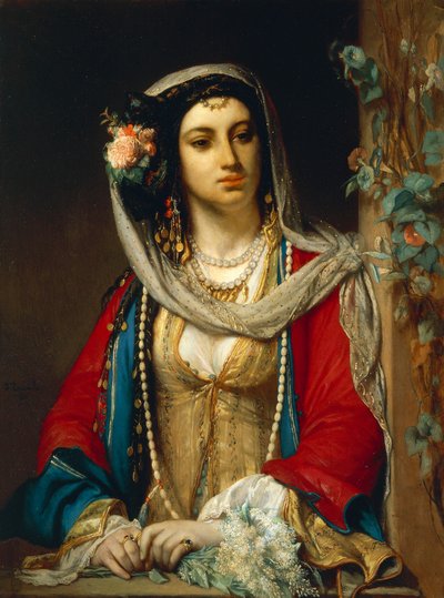 Kairói zsidó nő (olaj, vászon) alkotó: Jean Francois Portaels