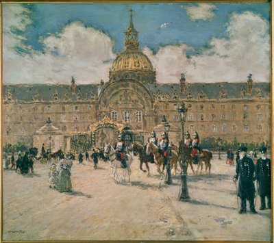Hotel des Invalides, Párizs (festmény, vászon) alkotó: Jean Francois Raffaelli