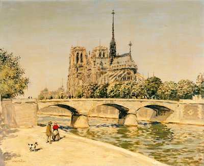 Notre Dame és a Szajna alkotó: Jean Francois Raffaelli
