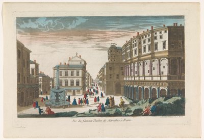 Kilátás a Marcellus Színházra Rómában Vue du fameux Theatre de Marcellus Rómában (cím a tárgyon) alkotó: Jean François Daumont
