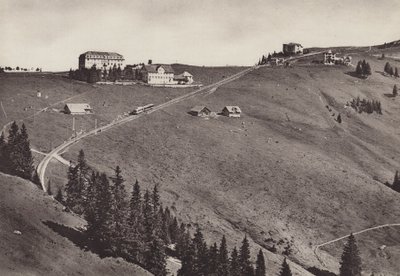 Hotel Rigi Staffel, elektromos Arth Rigi Bahn (f/w fotó) alkotó: Jean Gaberell