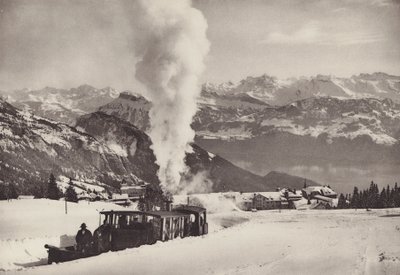 Rigi Kaltbad, a Vitznau Rigi Bahn téli sportvonata (f/w fotó) alkotó: Jean Gaberell