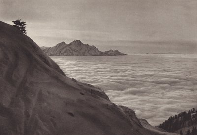Rigi Kulm, Uber Dem Nebelmeer (f/w fotó) alkotó: Jean Gaberell