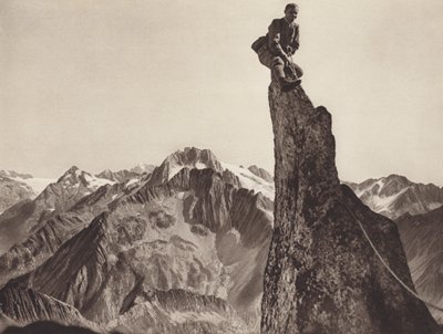 Svájc: Csendőr a Sonnigwichel, az Oberalpstock felé néz (f/w fotó) alkotó: Jean Gaberell