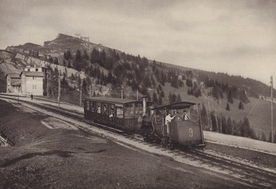 Vitznau Rigi Kulm, fogasvasút (f/w fotó) alkotó: Jean Gaberell