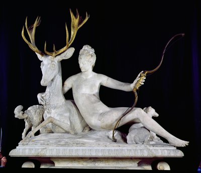 Diana szarvasra szerelve (márvány és bronz) (lásd még: 148837) alkotó: Jean Goujon