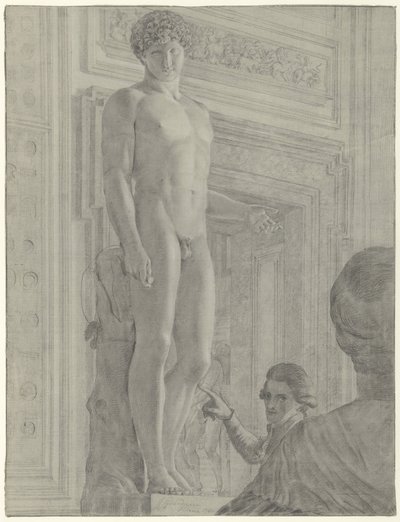 Antinous Albánia szobra a római Capitolium Múzeumban alkotó: Jean Grandjean