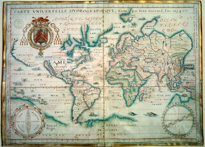 Univerzális vízrajzi térkép. Jean Guerard francia geográfus kézirata. 1734. Párizs, B.N. alkotó: Jean Guerard