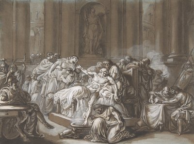 Seneca halála, n.d. alkotó: Jean Guillaume Moitte