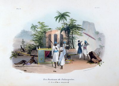 Palanquin Bearers, 1828 alkotó: Jean Henri Marlet