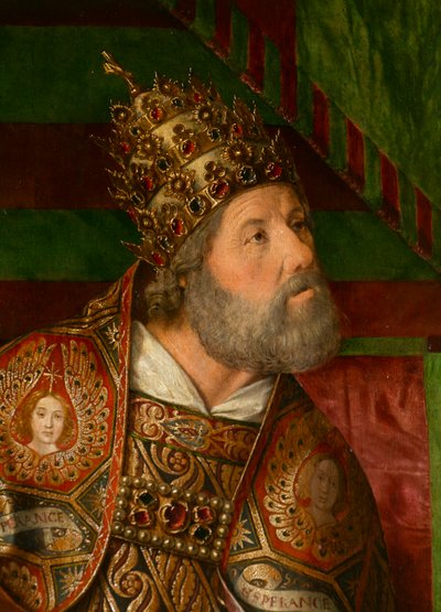 Szent Péter, részlet. Moulins mesterének triptichonja alkotó: Jean Hey