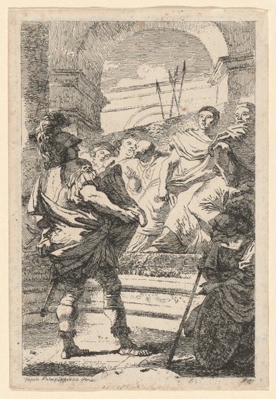 Mucius Scaevola alkotó: Jean Honoré Fragonard after Giovanni Battista Tiepolo