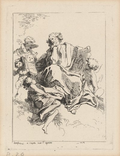 Szent Lukács alkotó: Jean Honoré Fragonard after Giovanni Lanfranco