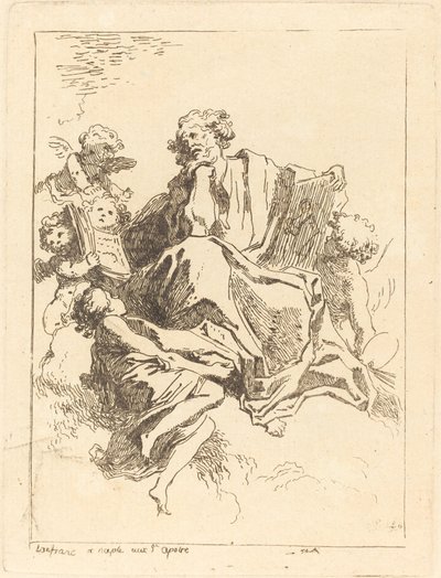 Szent Lukács alkotó: Jean Honoré Fragonard after Giovanni Lanfranco