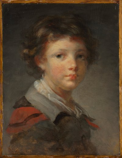 Egy fiú piros bélésű köpenyben, 1780-as évek. alkotó: Jean Honore Fragonard