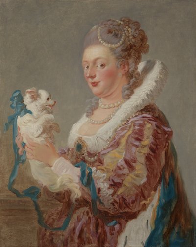 Egy nő kutyával, kb. 1769. alkotó: Jean Honore Fragonard