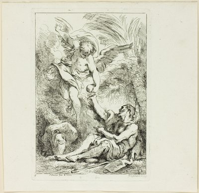 Remete szent a sivatagban alkotó: Jean Honore Fragonard