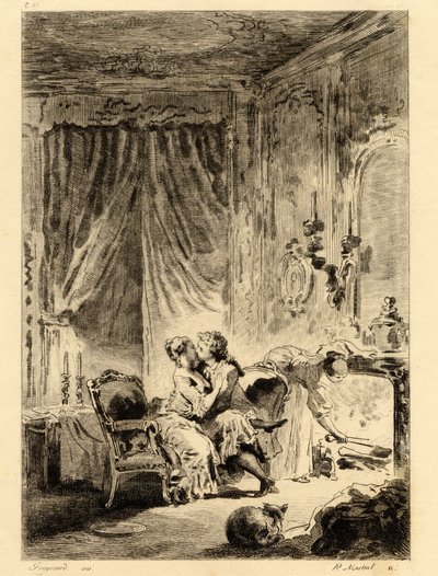 Jean de la Fontaine (1621-1695). "" Mesék. Saint Julien imája”, Fragonard (1732 - 1806) illusztrációja. Rajz. alkotó: Jean Honore Fragonard