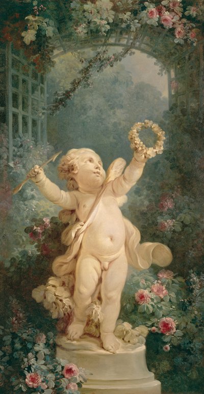 Diadalmas szerelem (a helyreállítás előtt) alkotó: Jean Honore Fragonard