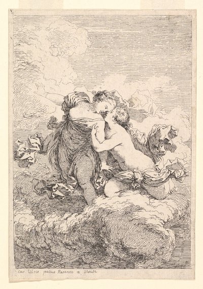 Mitológiai jelenet, valószínűleg Diana csábító Callisto, kb. 1764. alkotó: Jean Honore Fragonard