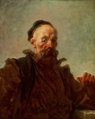 Egy jelmezes férfi portréja, 176870. alkotó: Jean Honore Fragonard
