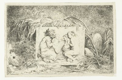 Szatír és nimfa két gyerekkel Bacchanales (sorozat címe) Nimfák és szatírok (sorozat címe) alkotó: Jean Honore Fragonard